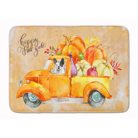 CAROLINES TREASURES Fall Harvest French Bulldog Machine Washable Memory Foam Mat CK2656RUG